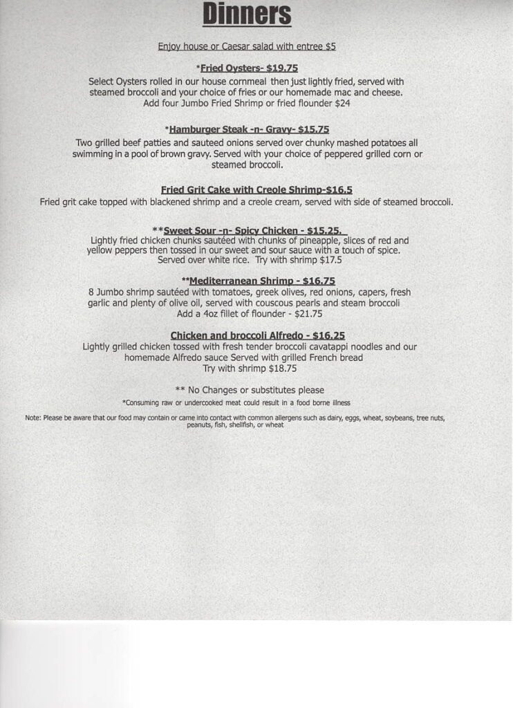 Pass the Salt Cafe Menu 3