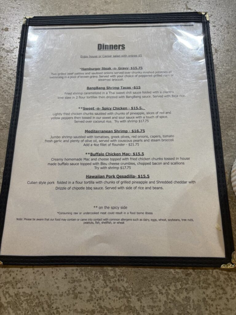 Pass the Salt Cafe Menu 5